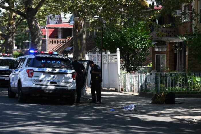 police on scene of stabbing in flatlands