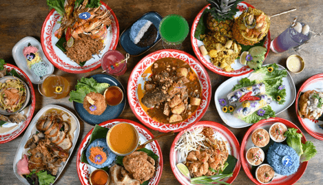 Dishes at thai restaurant Rua in clinton hill