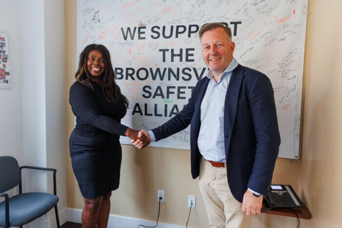 Assembly Member Latrice Walker and Alexander Vandersmissen, mayor of the Belgian city of Mechelen