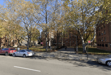 The entrance to Sheepshead-Nostrand Houses where the Jul.29 shooting occurred
