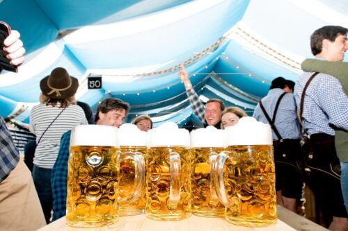 beers at oktoberfest