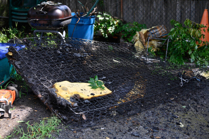 debris after east new york fire