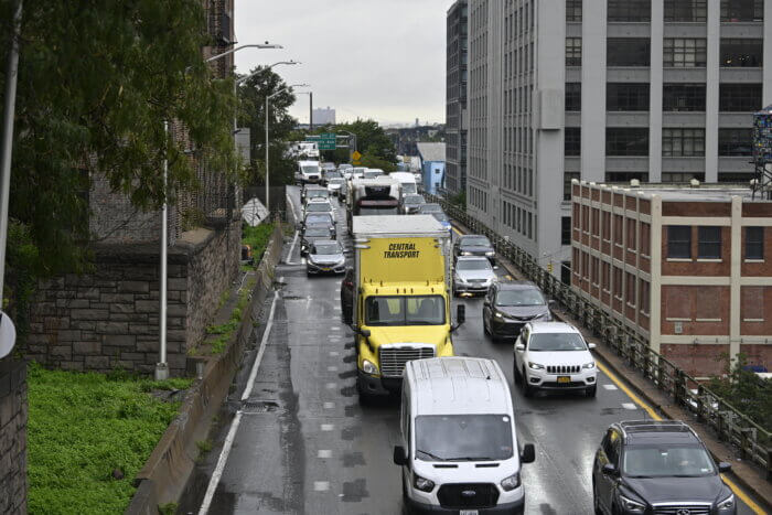 cars and trucks on brooklyn-queens expressway