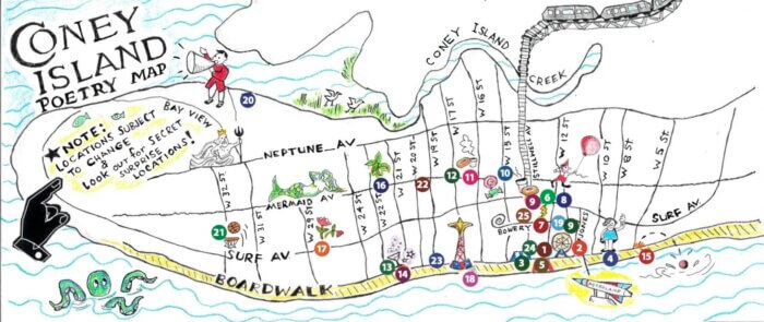 coney island poetry map