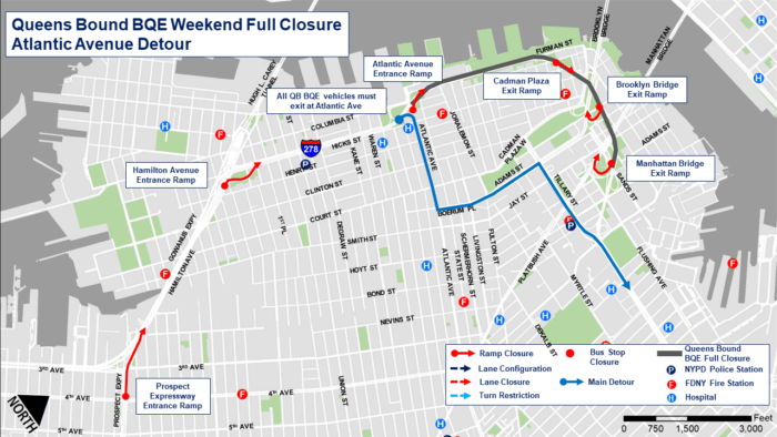 brooklyn-queens expressway detours