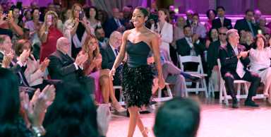 model at maimonides breast cancer pink runway show