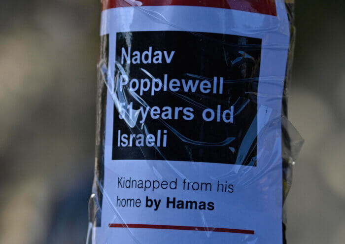 poster person kidnapped by Hamas