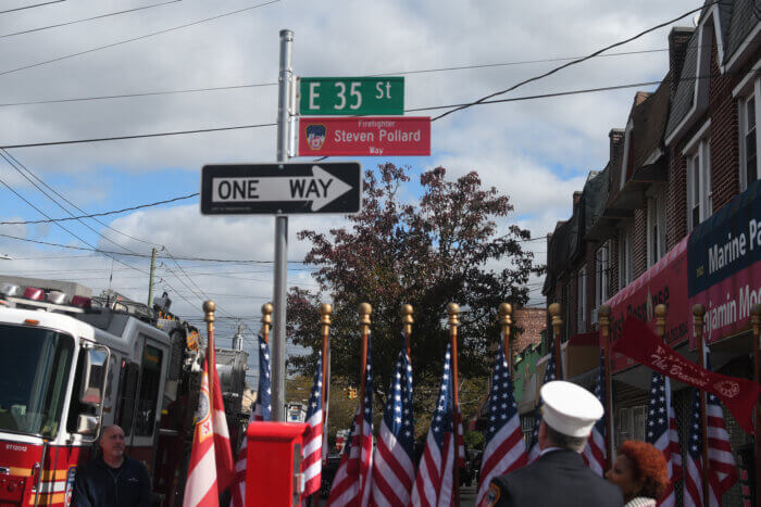 Steven Pollard street sign