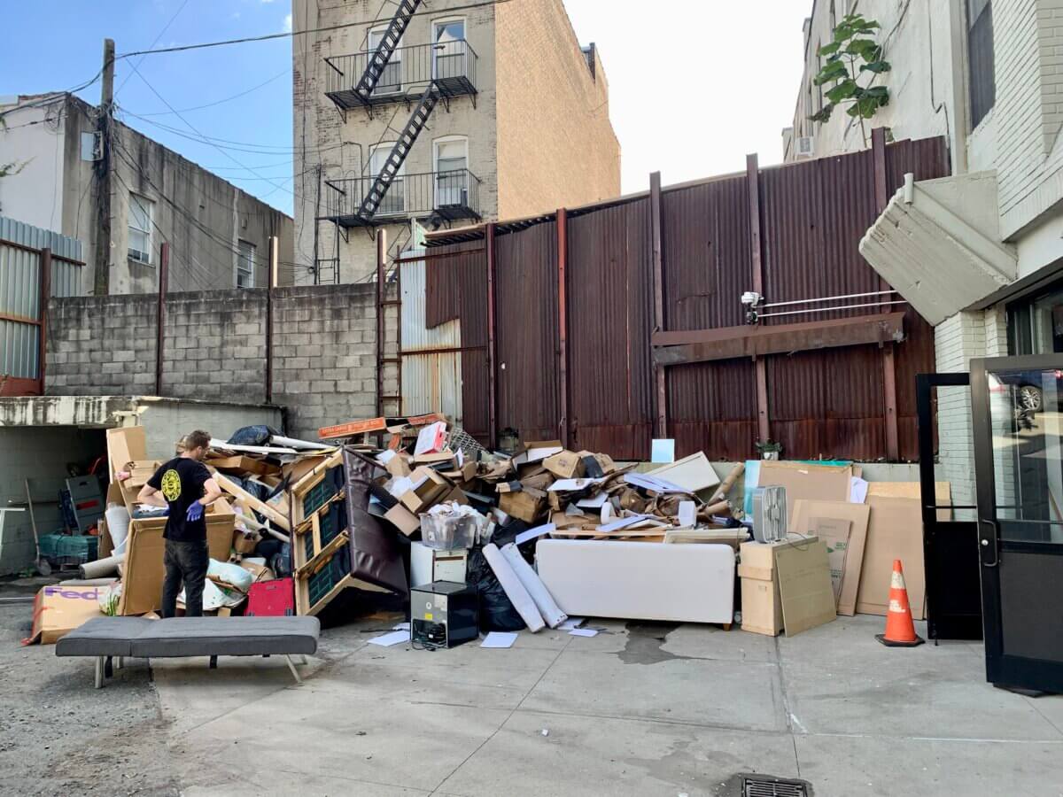 damage from the storm at arts gowanus
