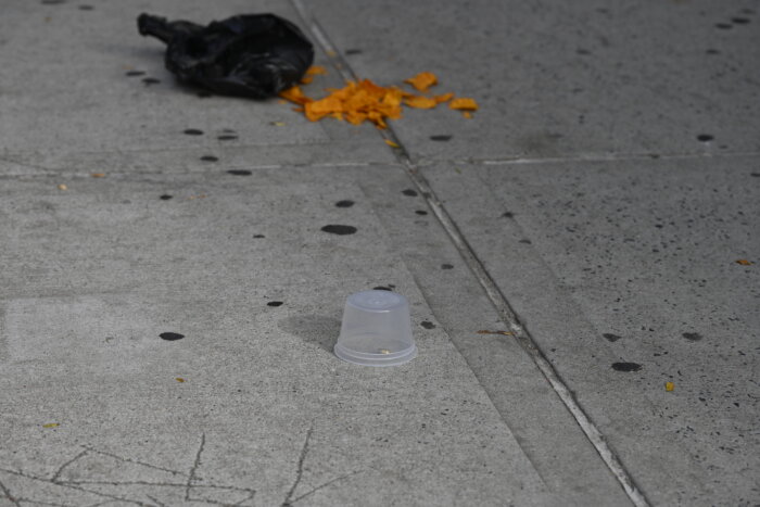 bullets on sidewalk after bed-stuy shooting
