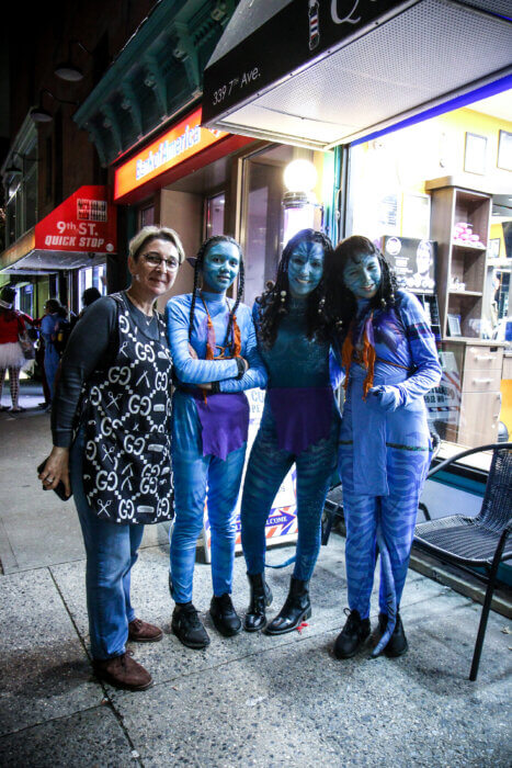 Avatar family at Halloween parade