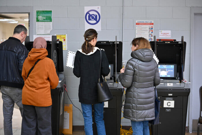 people voting in council election in southern Brooklyn