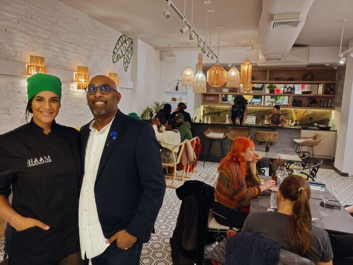 The owners of Haam, Chef Yesenia Ramdass and her husband and chief of operations, Randy Ramdass, opened their doors on Wednesday.