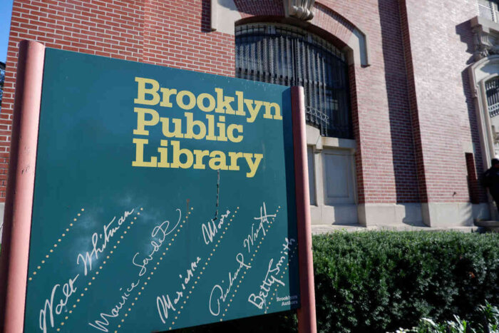 brooklyn public library sign