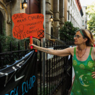 person outside park church co-op