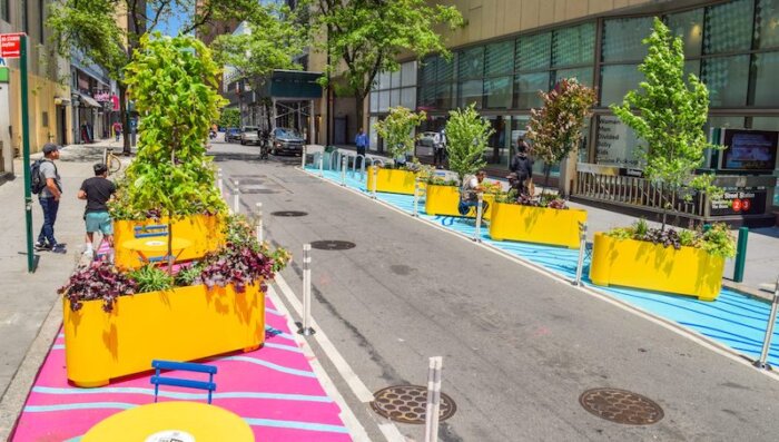 Brooklyn has new colorful streets along popular walkways and pedestrian spaces.