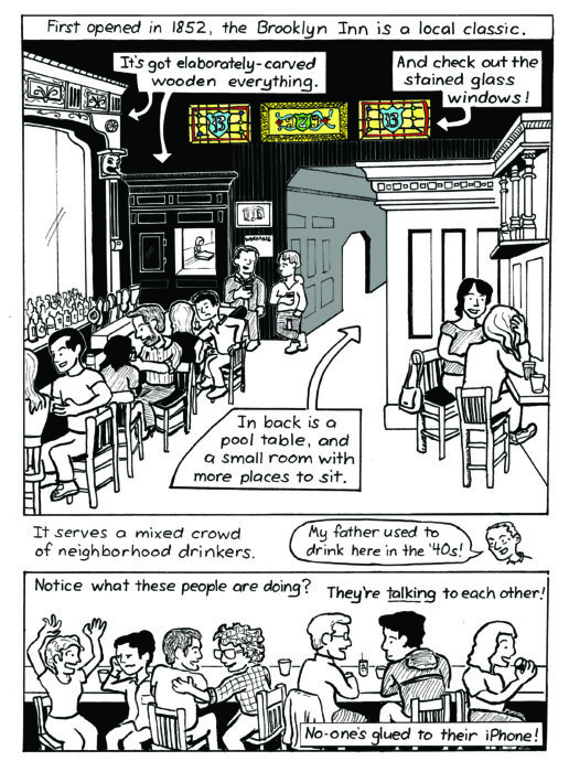 Comic of the Brooklyn Inn by Bill Roundy in Seeing Double