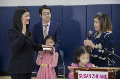 Susan Zhuang being inaugurated