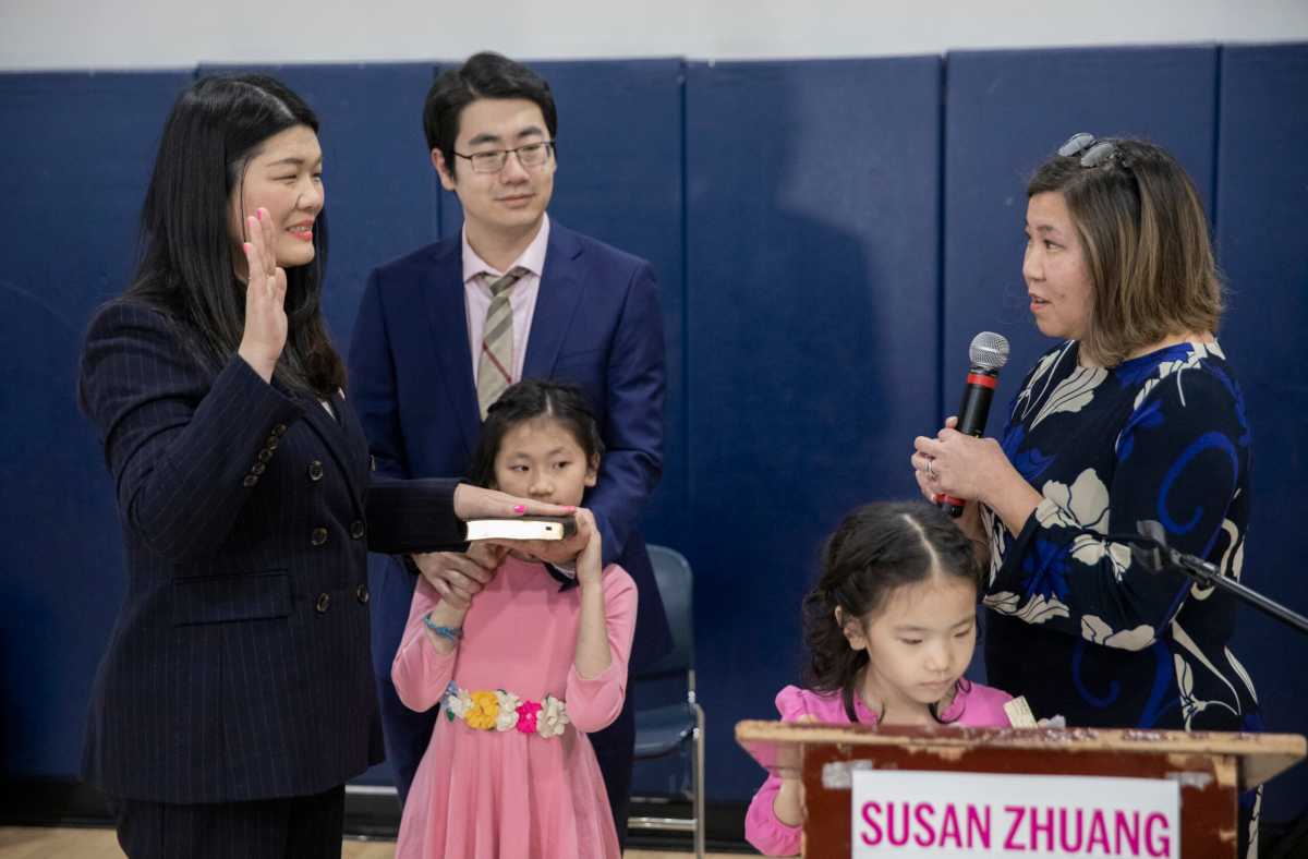 Susan Zhuang being inaugurated