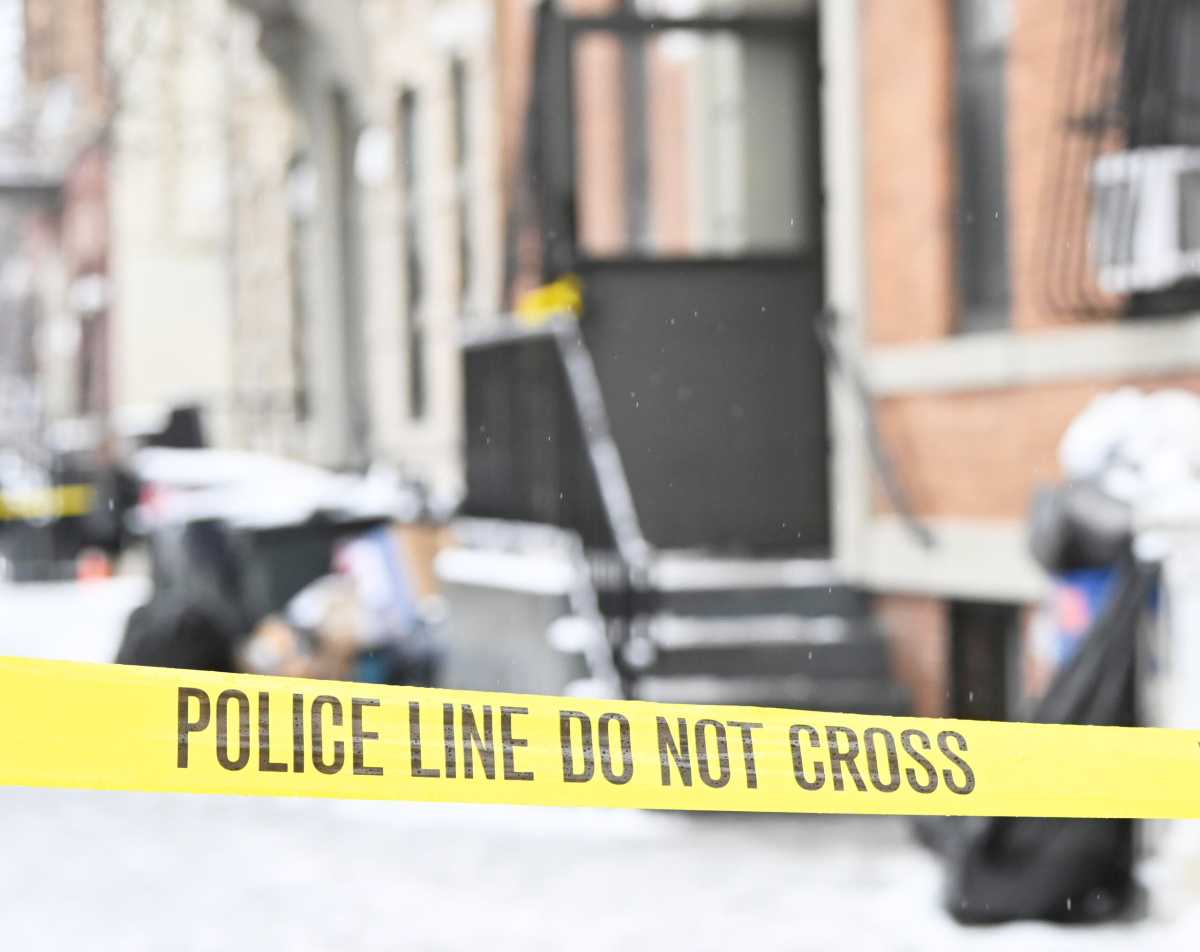 crime scene tape at ocean hill shooting