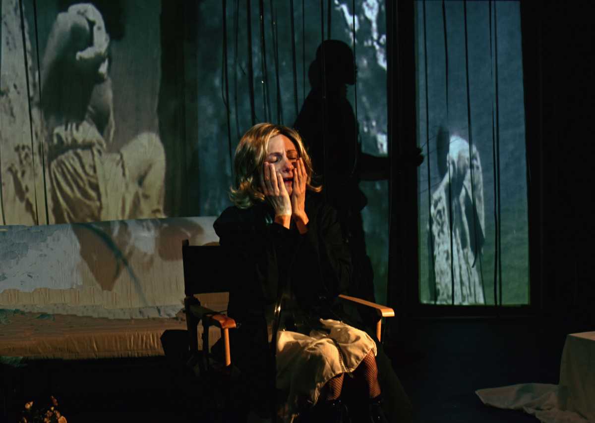woman on stage in leni's last lament