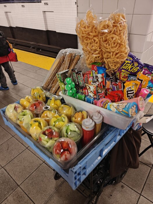 Snack stand from immigrant vendor at jay street station