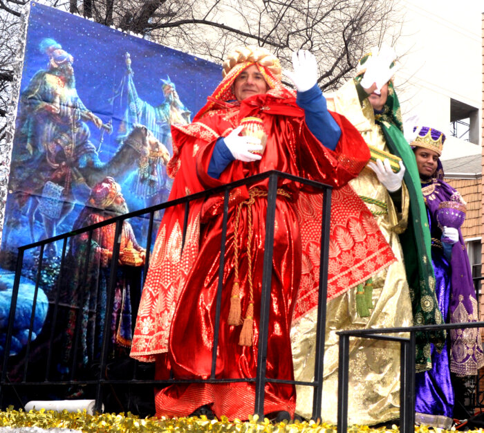 three kings on float at three kings day parade