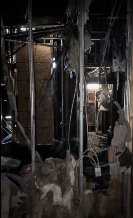 fire damage inside williamsburg apartment