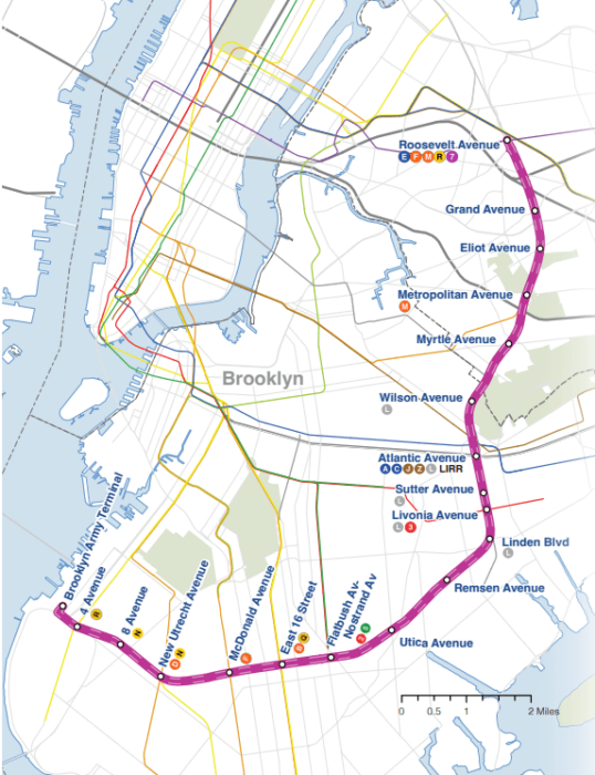 interborough express route