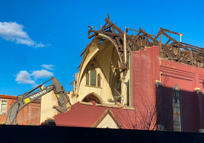 demolition at bed-stuy church