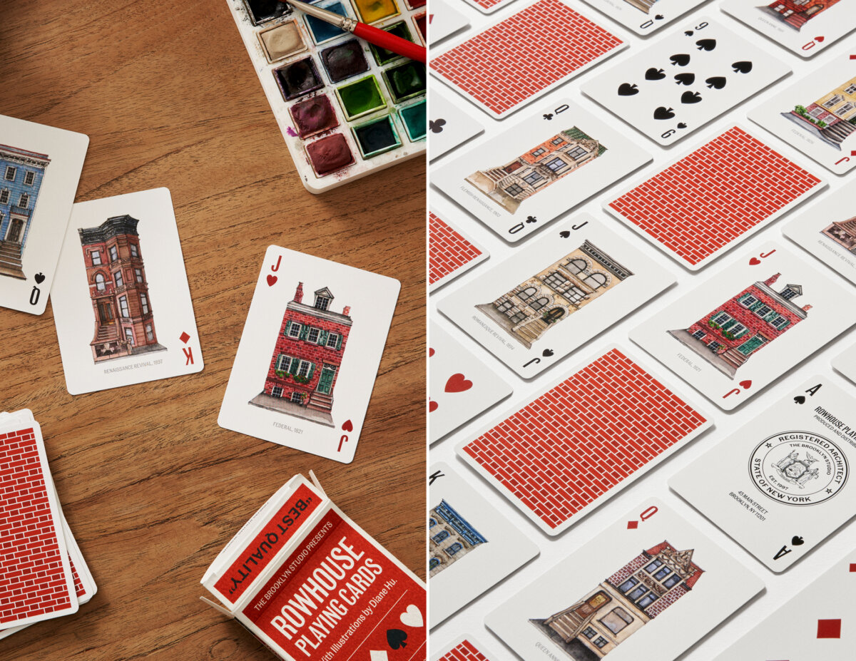 Brooklyn row house cards