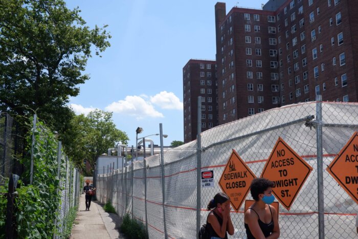 scaffolding at red hook houses east