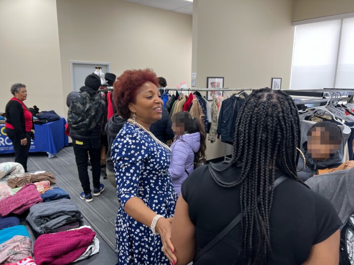 Council Member Mercedes Narcisse hosted her second 'chic boutique' clothing giveaway.