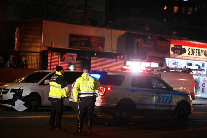 police on scene of Canarsie drunk driver crash