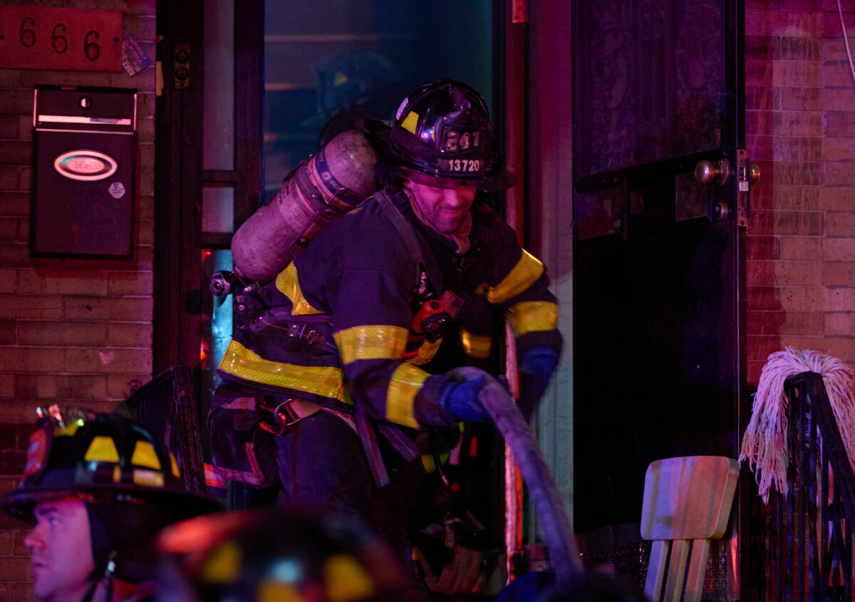 firefighter in sunset park