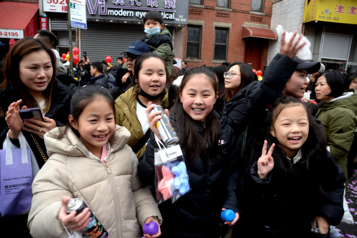 Children celebrate Lunar New Year in Sunset Park.