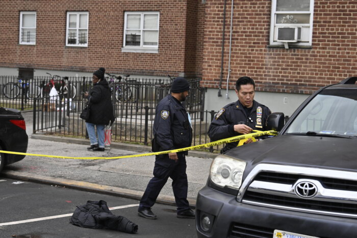 police on scene of east flatbush stabbing