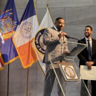 Brooklyn rapper, Maino, delivers speech as BP Reynoso named day after him.