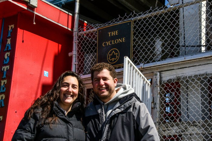 couple at the cyclone