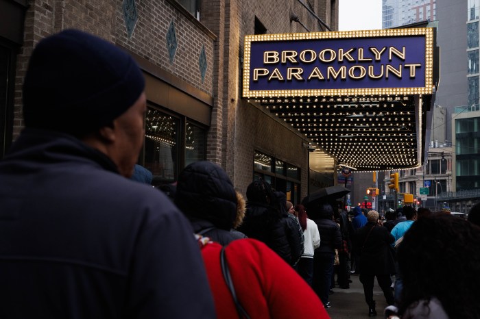 Fans lined up for the first show held at the newly opened Brooklyn Paramount.