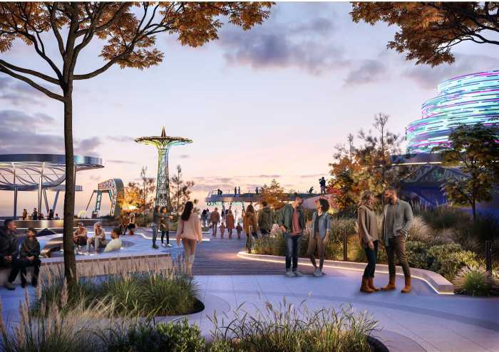 Coney Island casino developers revealed plans to include rooftop green space that would be open to the public.
