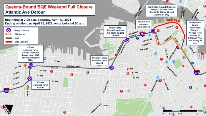 BQE detour map