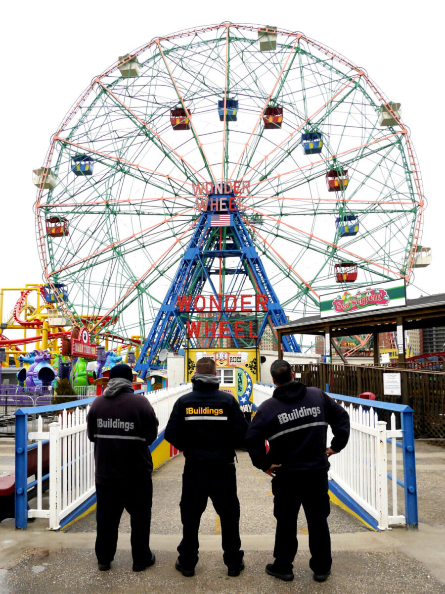 DOB inspectors at Deno's Wonder Wheel in Coney Island