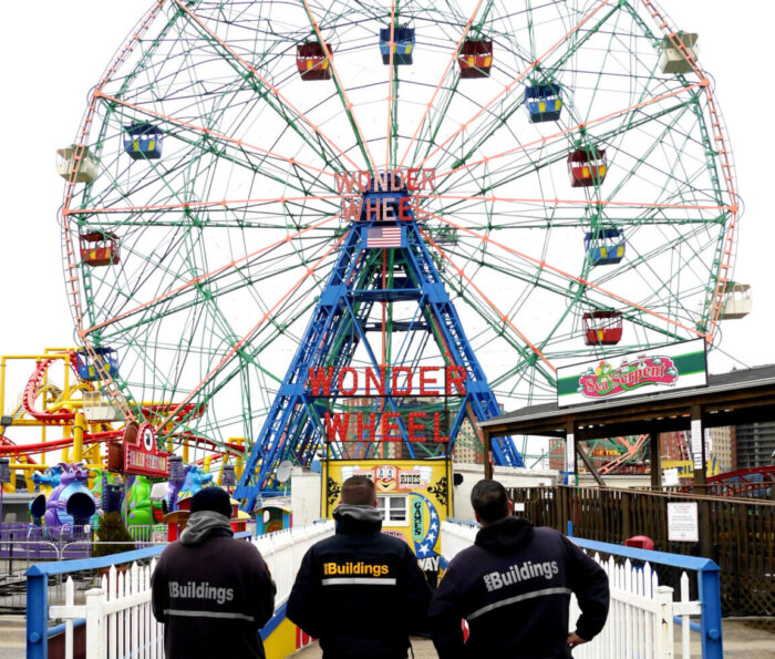 DOB inspectors at Deno's Wonder Wheel in Coney Island