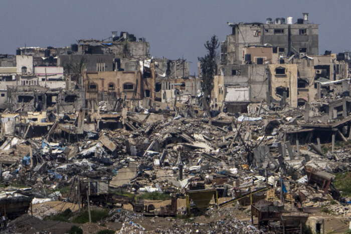 destroyed buildings in gaza