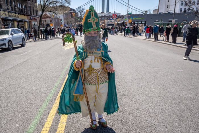 boy dressed as st. patrick