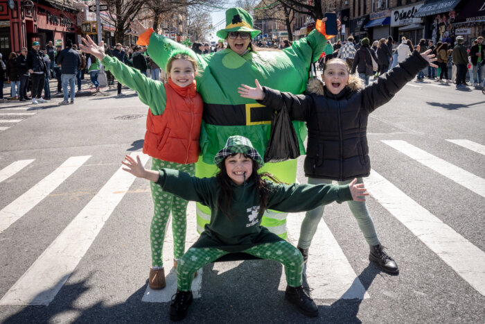 people dressed up at st. patrick's day parade