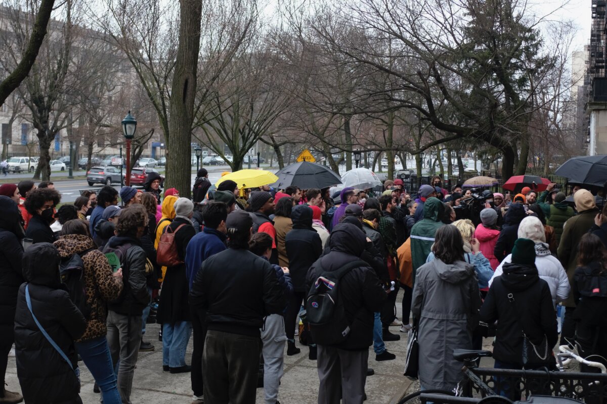 large crowd of tenants at crown heights rally