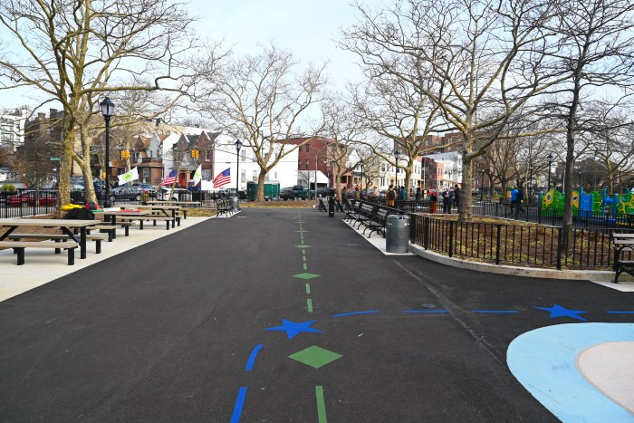 lines on ground at bay ridge playground