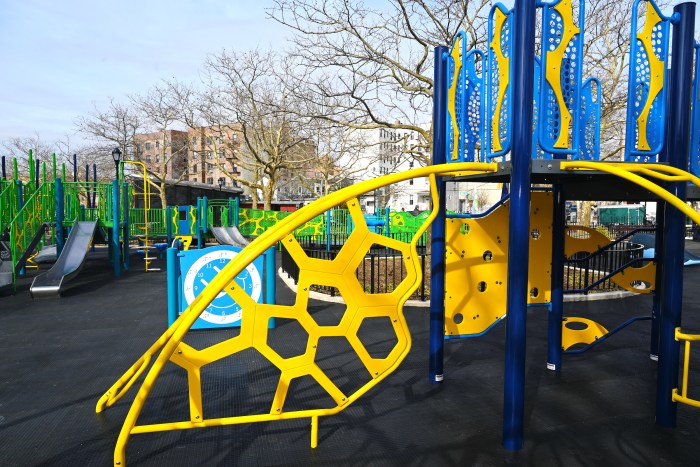 playground equipment at John J. Carty Park